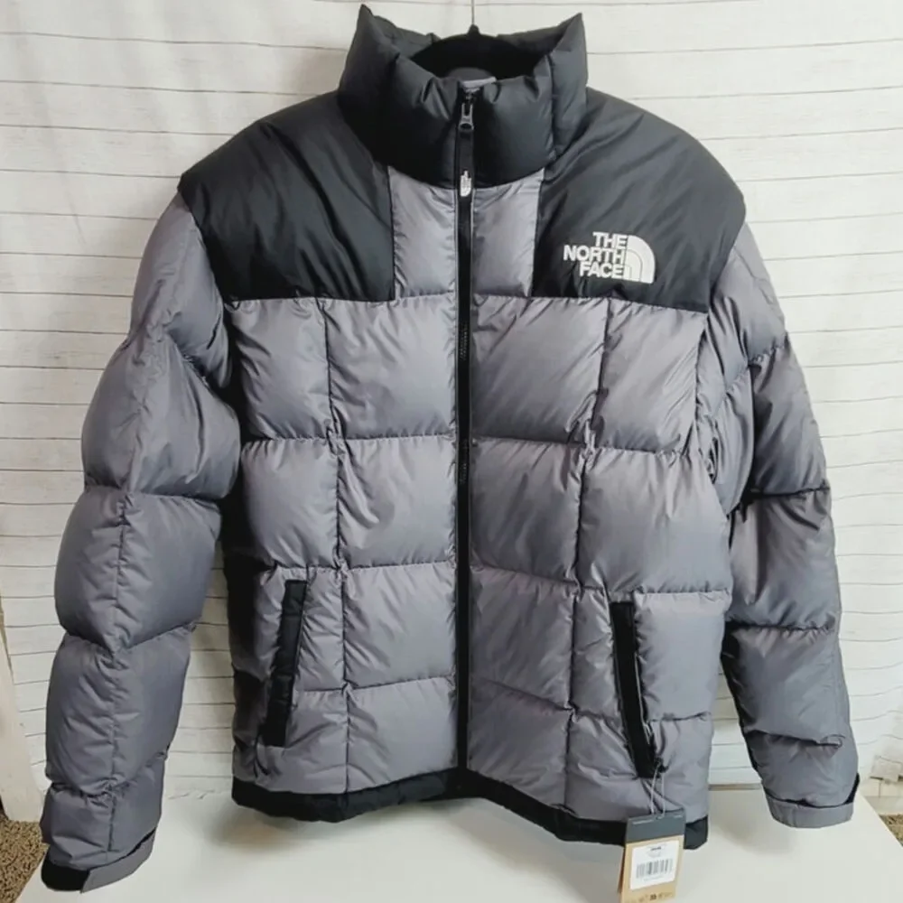 The North Face Lhotse Down Puffer Jacket in Smoked Pearl, sz Medium